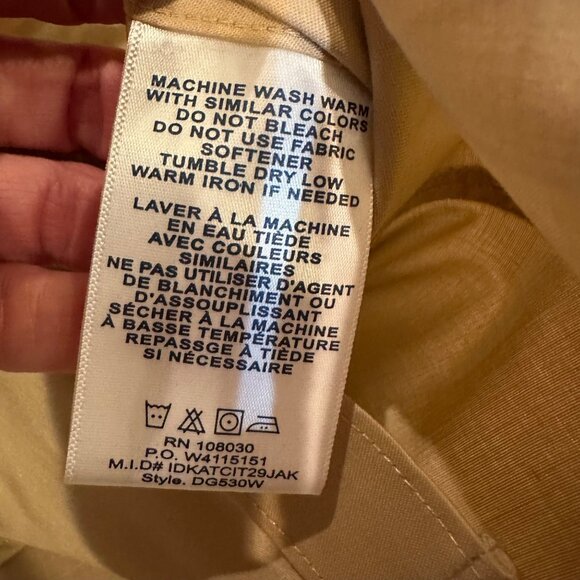 DEVON & JONES WOMENS TAN LONG SLEEVE BUTTON SHIRT MEDIUM NWOT - Picture 5 of 8